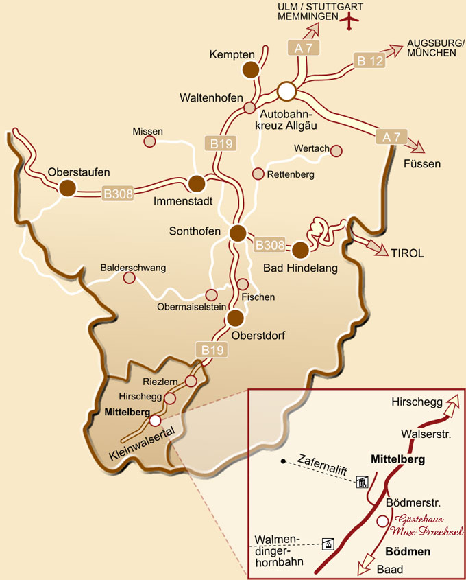 Anfahrtsskizze und Lageplan